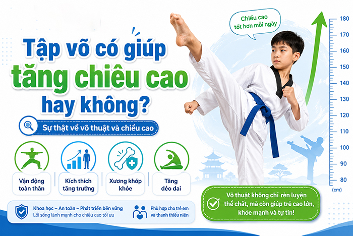 Tập võ có giúp tăng chiều cao không?