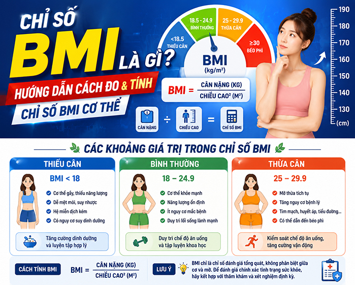 BMI là gì cách tính chỉ số BMI