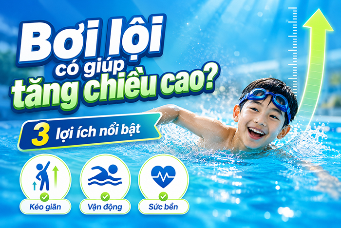 Bơi lội có giúp tăng chiều cao không?