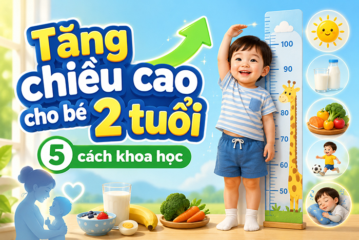 Cách tăng chiều cao cho bé 2 tuổi