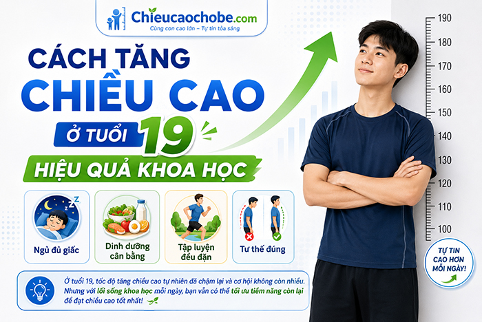 Cách tăng chiều cao ở tuổi 19 hiệu quả khoa học